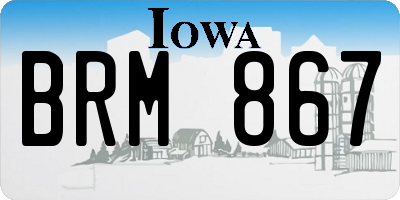 IA license plate BRM867