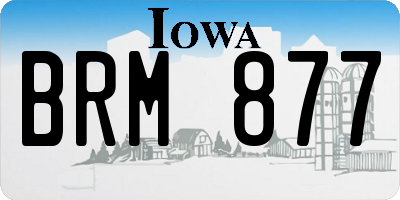 IA license plate BRM877