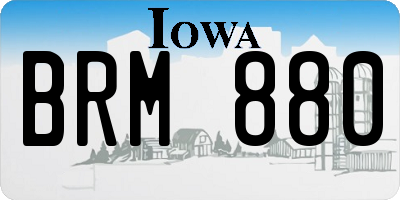 IA license plate BRM880