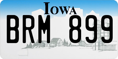 IA license plate BRM899