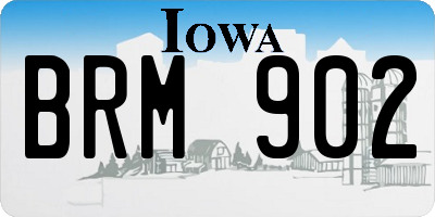 IA license plate BRM902