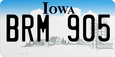 IA license plate BRM905