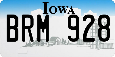 IA license plate BRM928