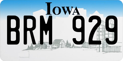 IA license plate BRM929