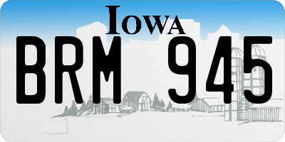 IA license plate BRM945