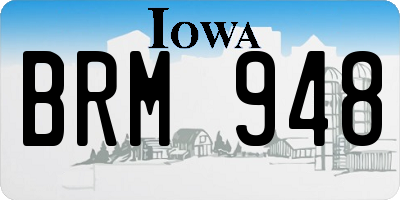 IA license plate BRM948