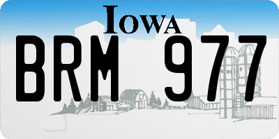 IA license plate BRM977
