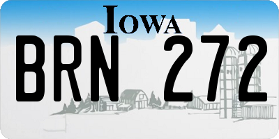 IA license plate BRN272