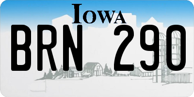 IA license plate BRN290