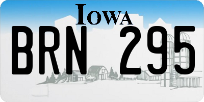 IA license plate BRN295