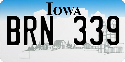 IA license plate BRN339
