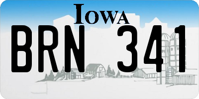 IA license plate BRN341