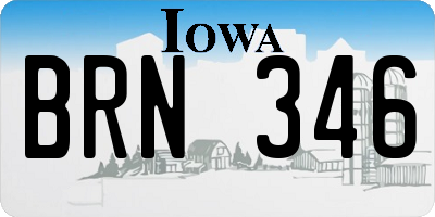 IA license plate BRN346