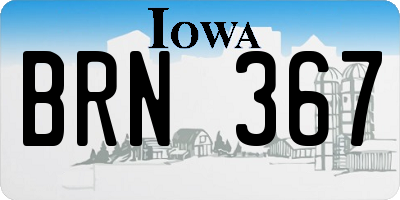IA license plate BRN367