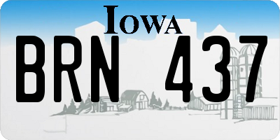 IA license plate BRN437