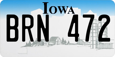 IA license plate BRN472
