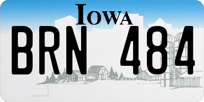 IA license plate BRN484