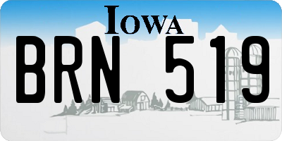 IA license plate BRN519