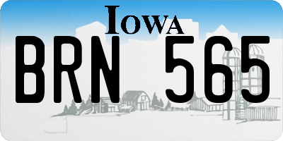 IA license plate BRN565