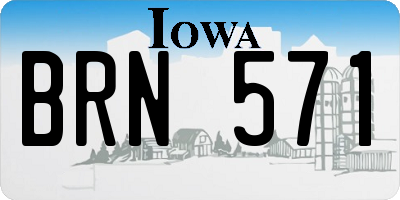 IA license plate BRN571