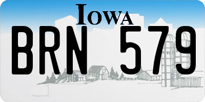 IA license plate BRN579