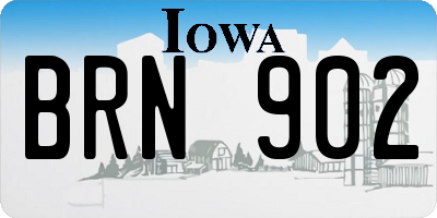 IA license plate BRN902
