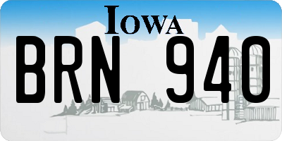 IA license plate BRN940