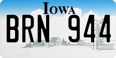 IA license plate BRN944