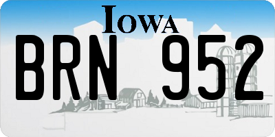 IA license plate BRN952