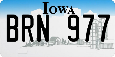 IA license plate BRN977