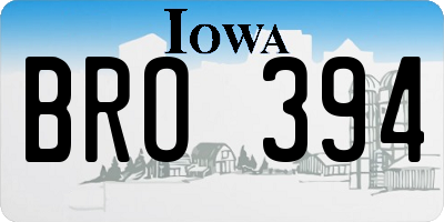IA license plate BRO394