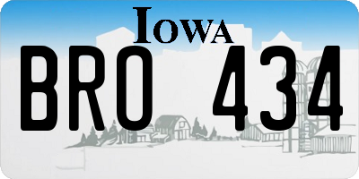 IA license plate BRO434