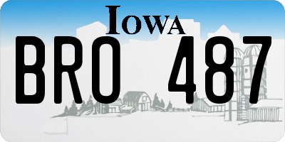 IA license plate BRO487