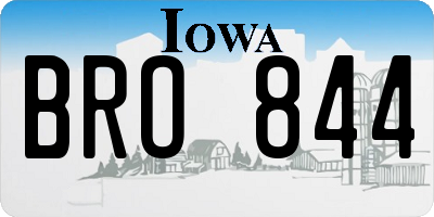 IA license plate BRO844