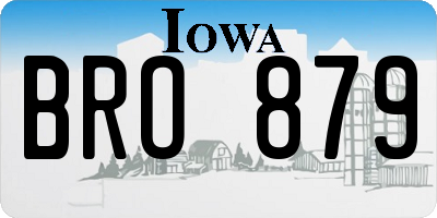 IA license plate BRO879