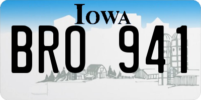 IA license plate BRO941