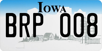 IA license plate BRP008