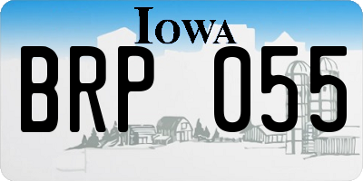 IA license plate BRP055