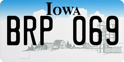 IA license plate BRP069