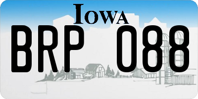 IA license plate BRP088