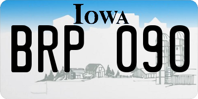 IA license plate BRP090