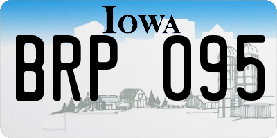 IA license plate BRP095