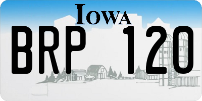 IA license plate BRP120