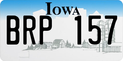 IA license plate BRP157