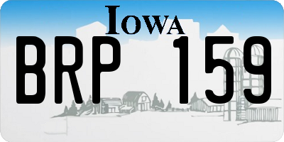 IA license plate BRP159
