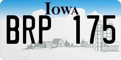 IA license plate BRP175