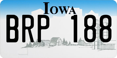 IA license plate BRP188