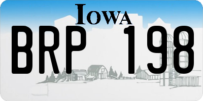 IA license plate BRP198