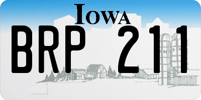 IA license plate BRP211