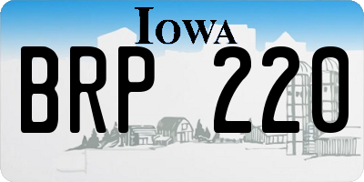 IA license plate BRP220
